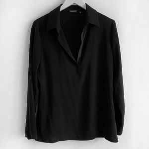 TAHARI Long Sleeve Blouse with Collar Business
